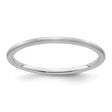 10k White Gold Satin, Domed wedding band ring