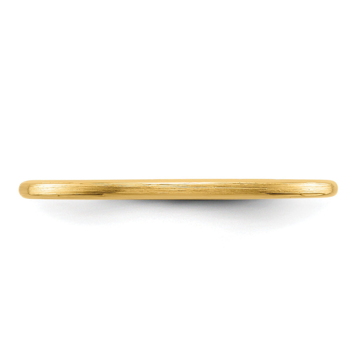 10k Yellow Gold Satin, Domed wedding band ring detail view