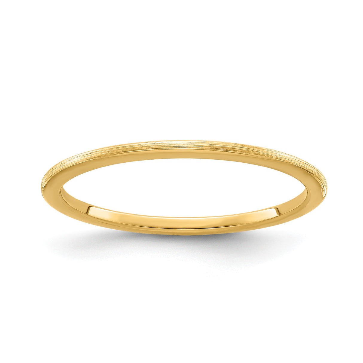 10k Yellow Gold Satin, Domed wedding band ring