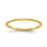 10k Yellow Gold Satin, Domed wedding band ring