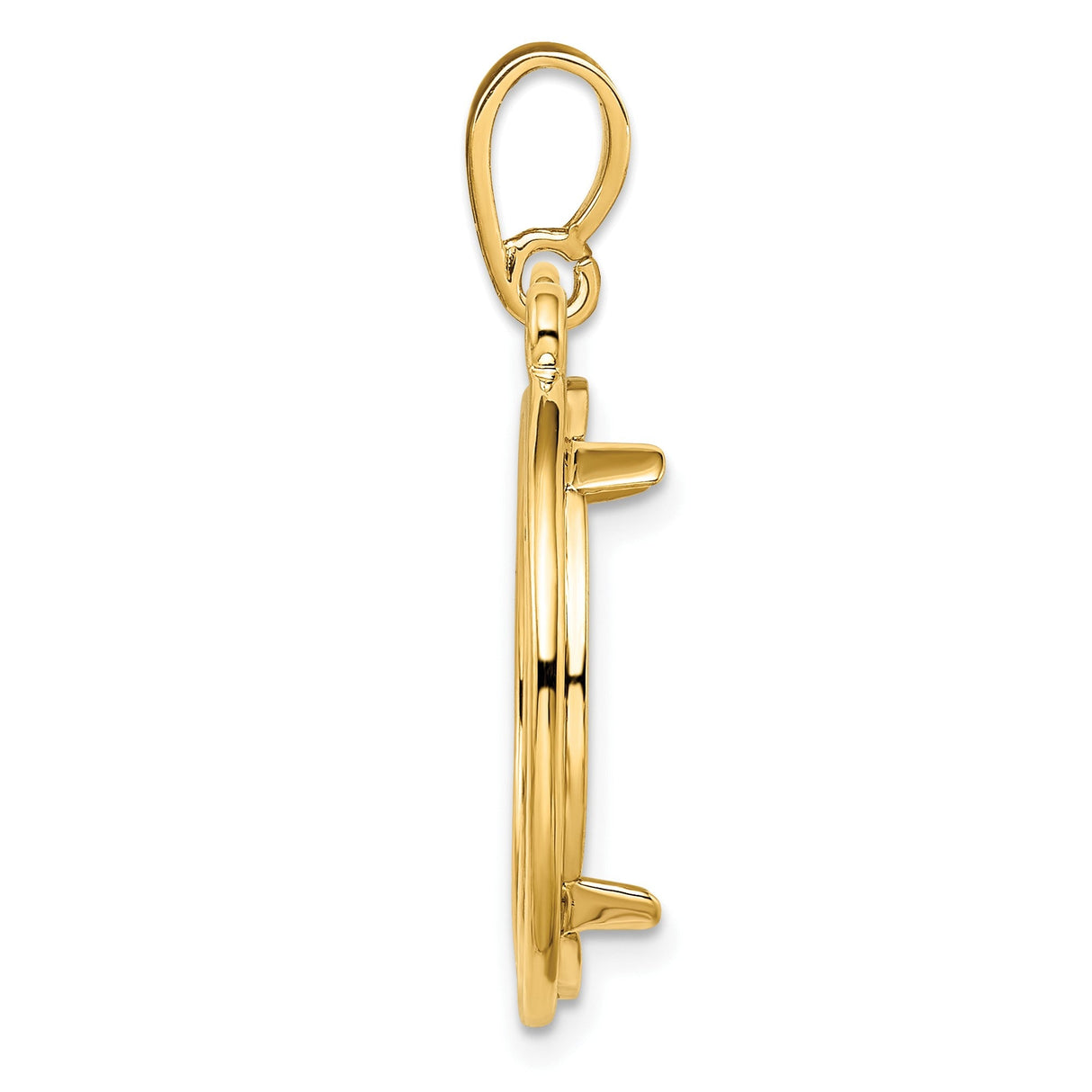 20 mm 14k Yellow Gold coin bezel for 20 mm Coin — alternate view