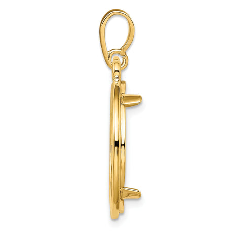 20 mm 14k Yellow Gold coin bezel for 20 mm Coin — alternate view