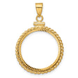 20 mm 14k Yellow Gold coin bezel for 20 mm Coin