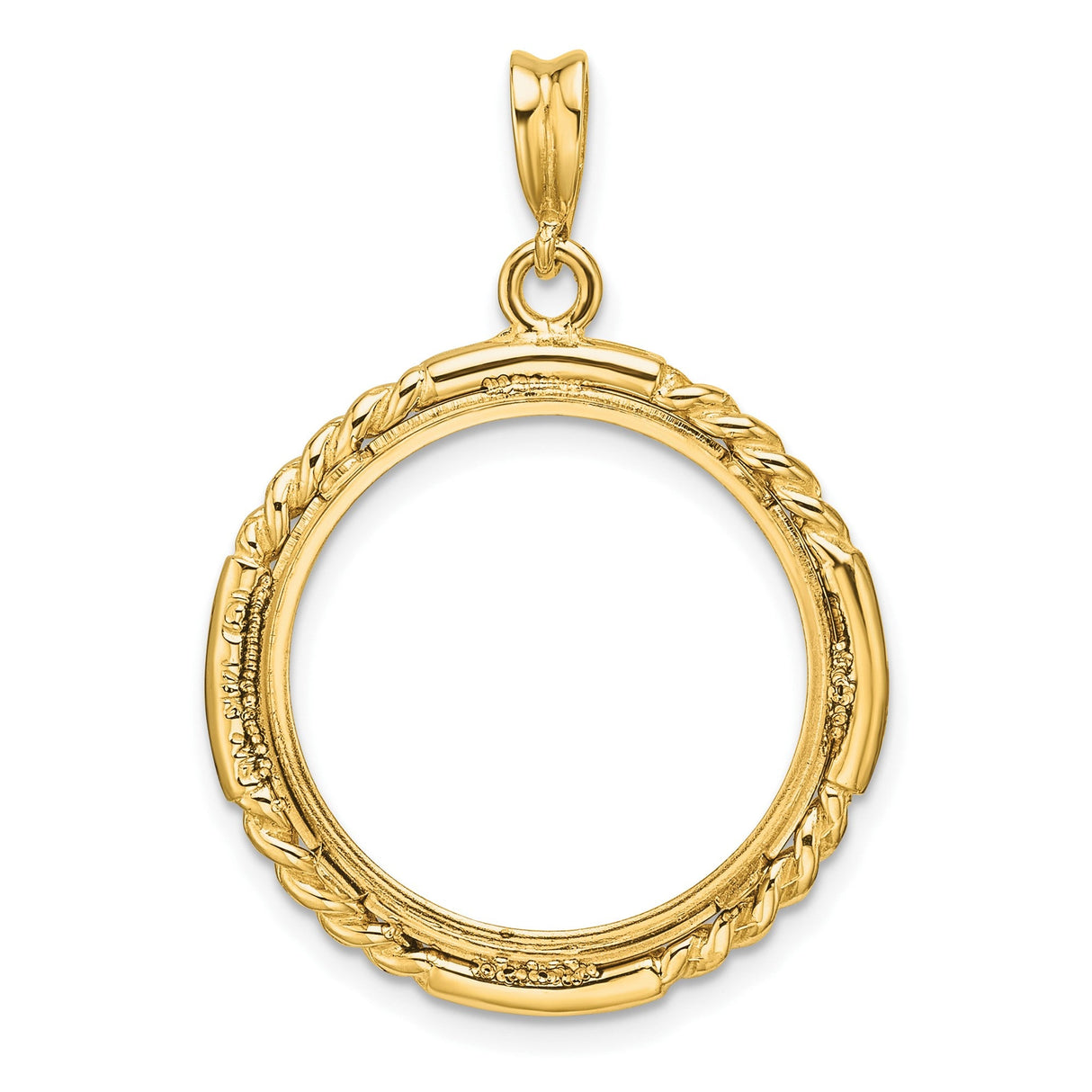 20 mm 14k Yellow Gold coin bezel for 20 mm Coin — additional image
