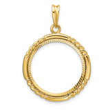 20 mm 14k Yellow Gold coin bezel for 20 mm Coin