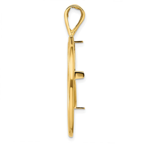 20 mm 14k Yellow Gold coin bezel for 20 mm Coin — alternate view