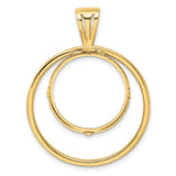 20 mm 14k Yellow Gold coin bezel for 20 mm Coin — additional image