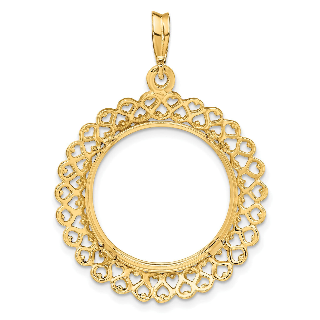 20 mm 14k Yellow Gold coin bezel for 20 mm Coin — additional image