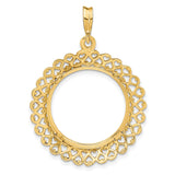 20 mm 14k Yellow Gold coin bezel for 20 mm Coin — additional image