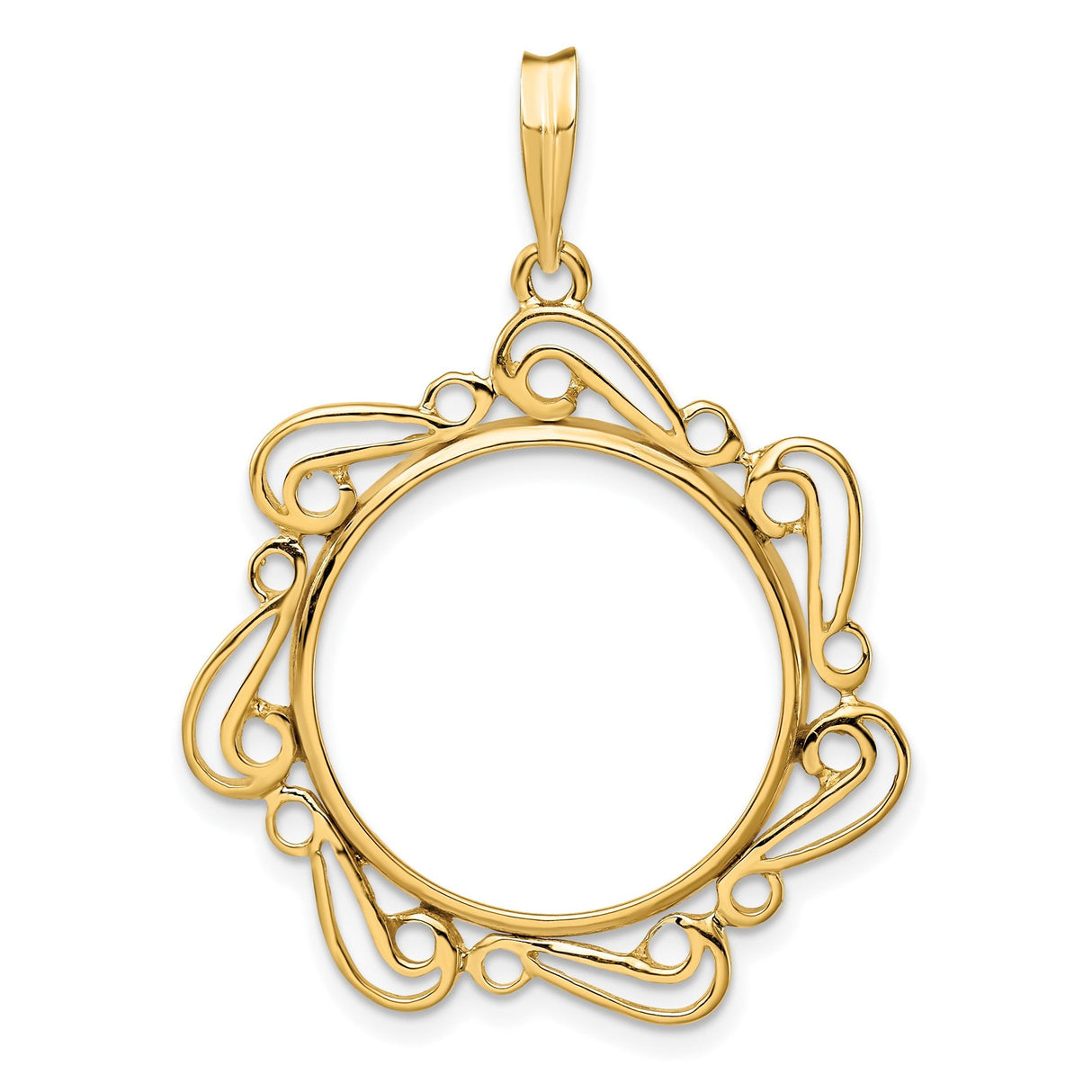 20 mm 14k Yellow Gold coin bezel for 20 mm Coin