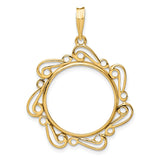 20 mm 14k Yellow Gold coin bezel for 20 mm Coin