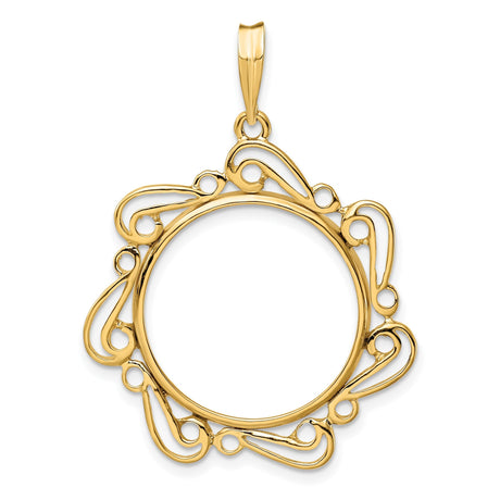 20 mm 14k Yellow Gold coin bezel for 20 mm Coin