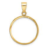 20 mm 14k Yellow Gold coin bezel for 20 mm Coin