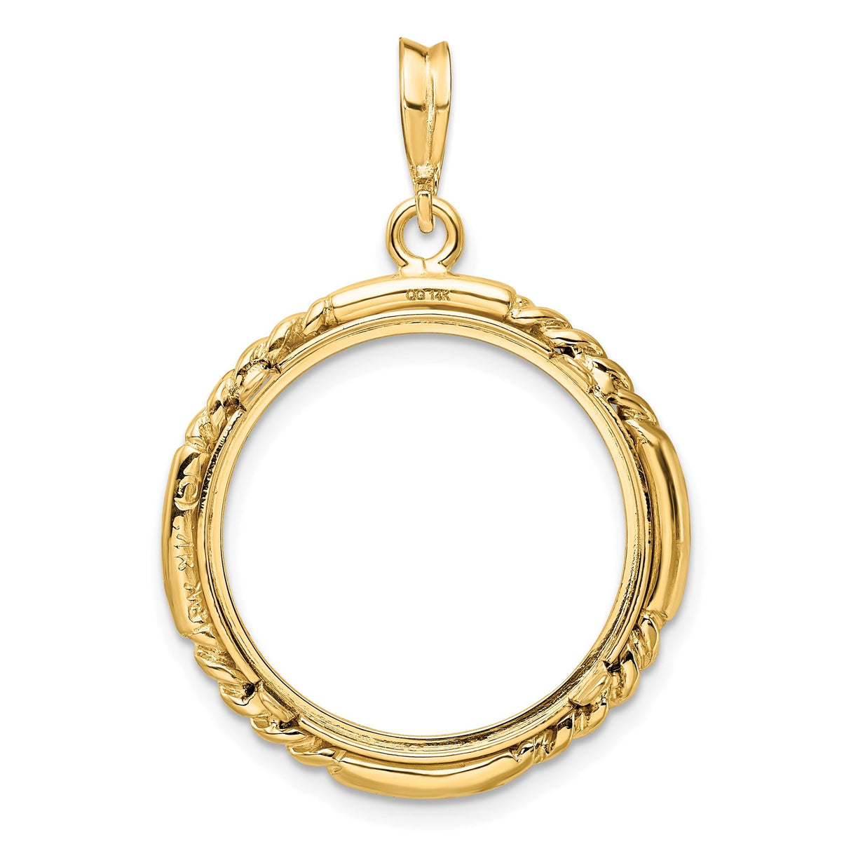 20 mm 14k Yellow Gold coin bezel for 20 mm Coin — additional image