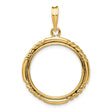 20 mm 14k Yellow Gold coin bezel for 20 mm Coin