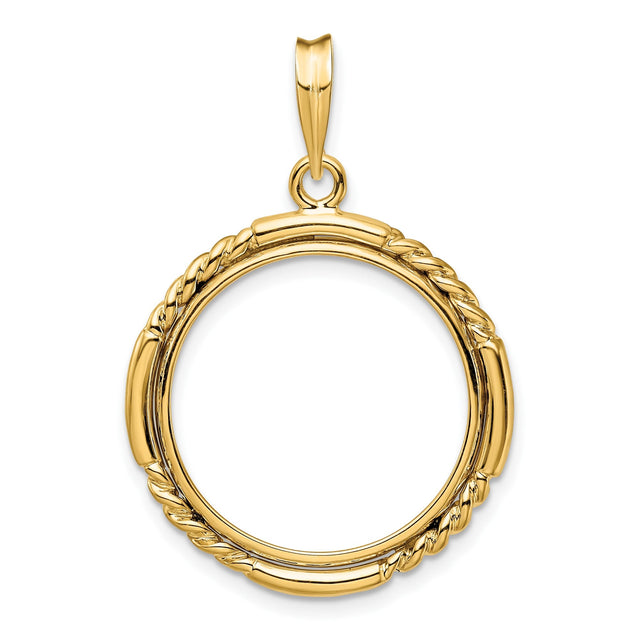 20 mm 14k Yellow Gold coin bezel for 20 mm Coin