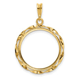 20 mm 14k Yellow Gold coin bezel for 20 mm Coin — additional image