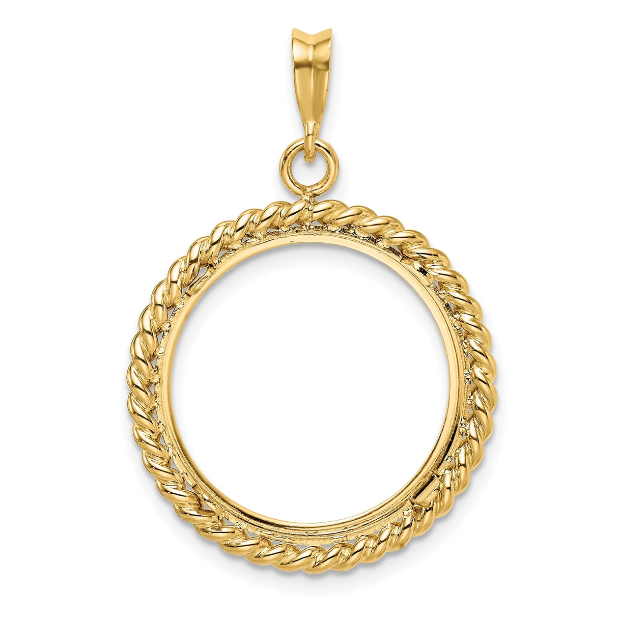 20 mm 14k Yellow Gold coin bezel for 20 mm Coin — additional image
