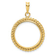 20 mm 14k Yellow Gold coin bezel for 20 mm Coin