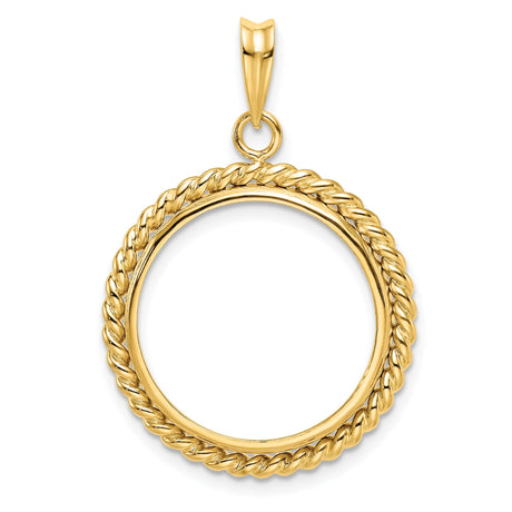 20 mm 14k Yellow Gold coin bezel for 20 mm Coin
