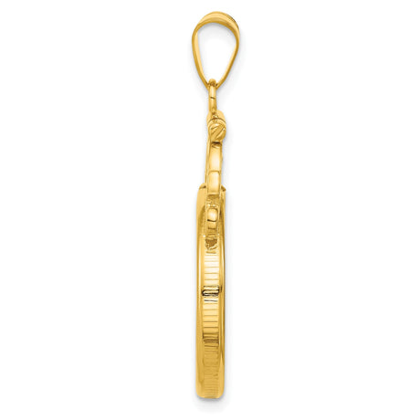 20 mm 14k Yellow Gold coin bezel for 20 mm Coin — alternate view