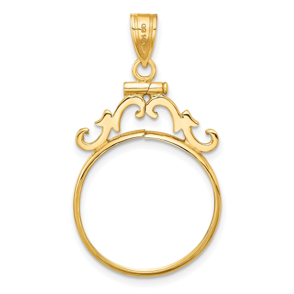 20 mm 14k Yellow Gold coin bezel for 20 mm Coin — additional image