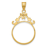 20 mm 14k Yellow Gold coin bezel for 20 mm Coin