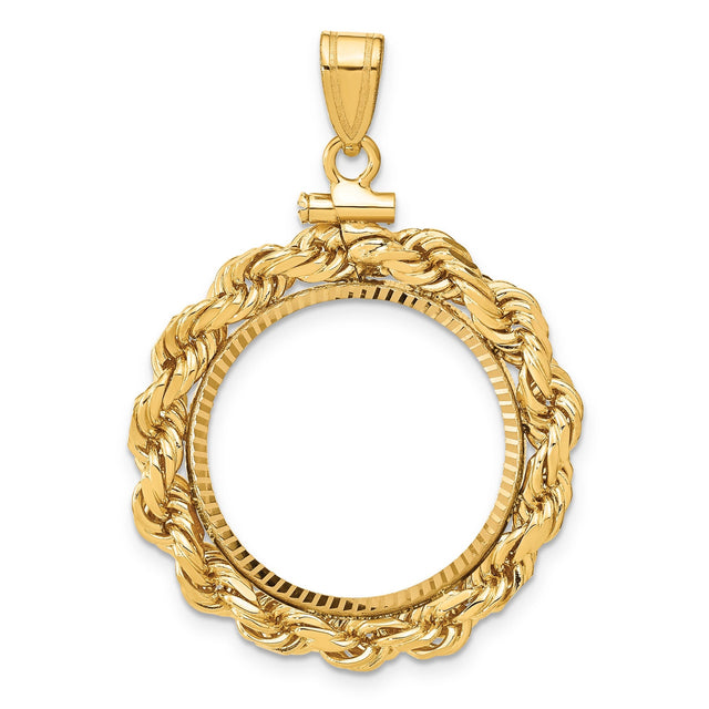 20 mm 14k Yellow Gold coin bezel for 20 mm Coin