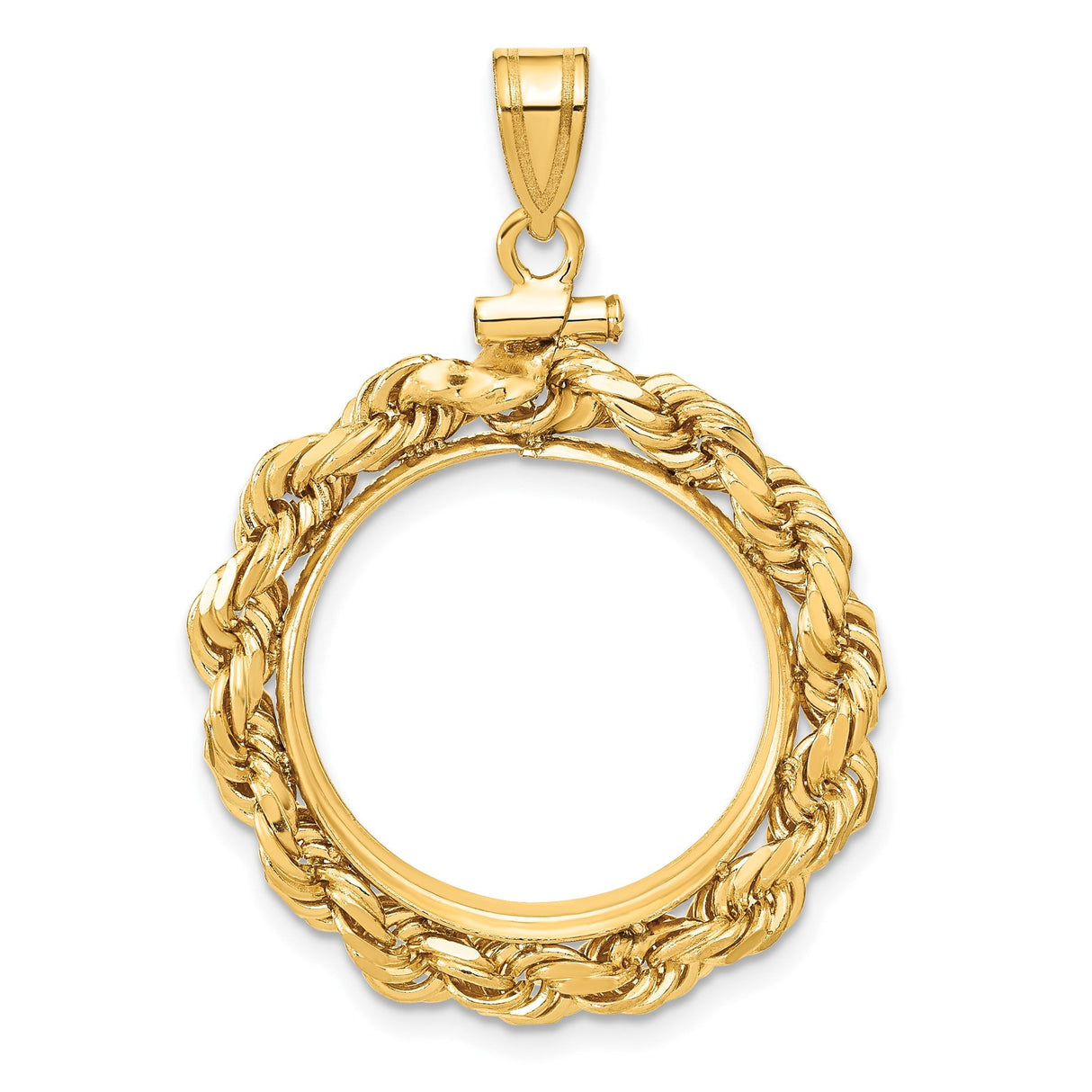 20 mm 14k Yellow Gold coin bezel for 20 mm Coin — additional image