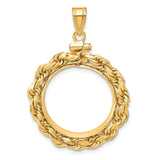 20 mm 14k Yellow Gold coin bezel for 20 mm Coin — additional image
