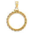 20 mm 14k Yellow Gold coin bezel for 20 mm Coin