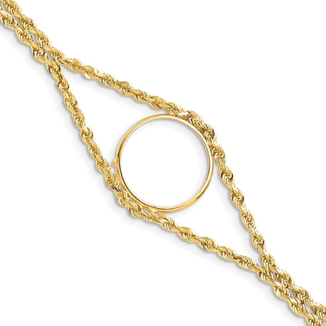 22 mm 14k Yellow Gold coin bezel for 21.6 mm Coin