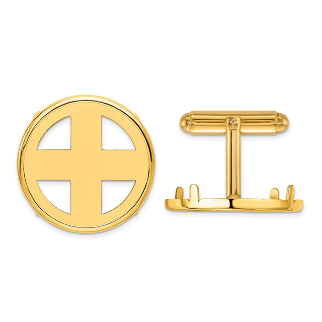 22 mm 14k Yellow Gold coin bezel for 21.6 mm Coin