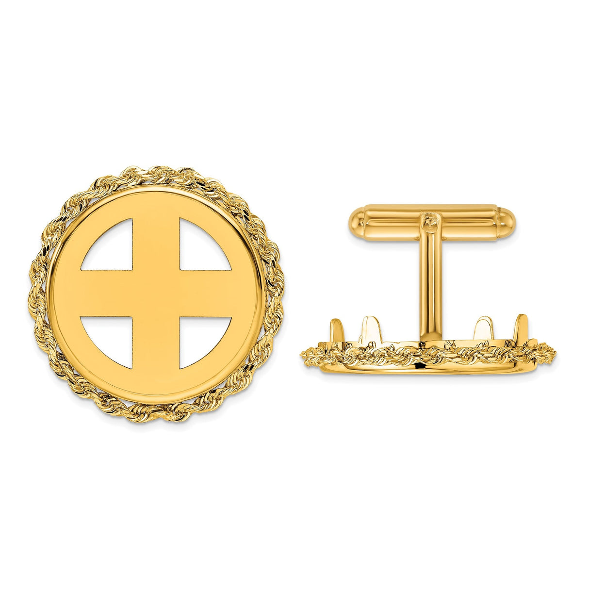 22 mm 14k Yellow Gold coin bezel for 21.6 mm Coin