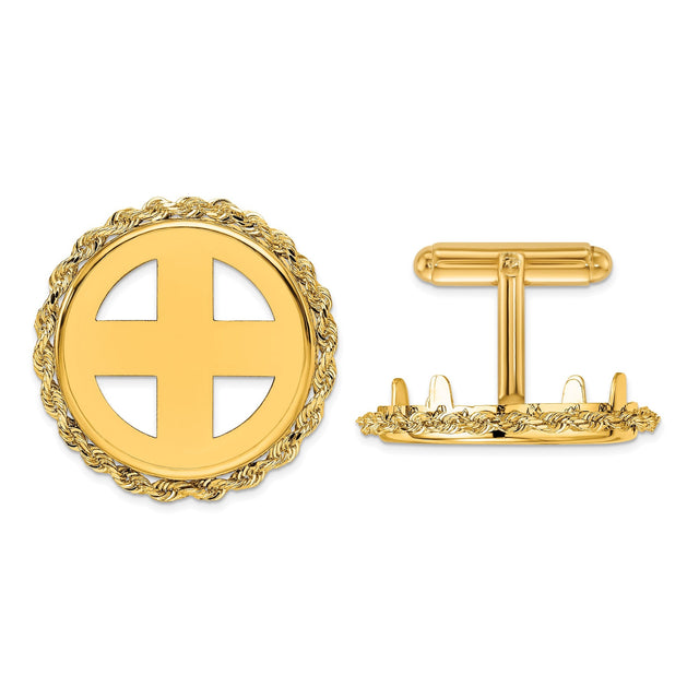 22 mm 14k Yellow Gold coin bezel for 21.6 mm Coin