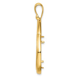 22 mm 14k Yellow Gold coin bezel for 21.6 mm Coin — alternate view
