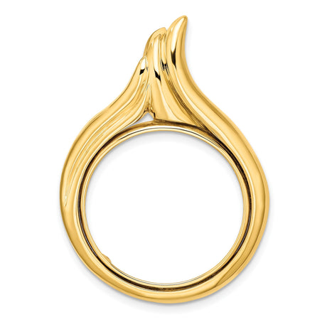 22 mm 14k Yellow Gold coin bezel for 21.6 mm Coin