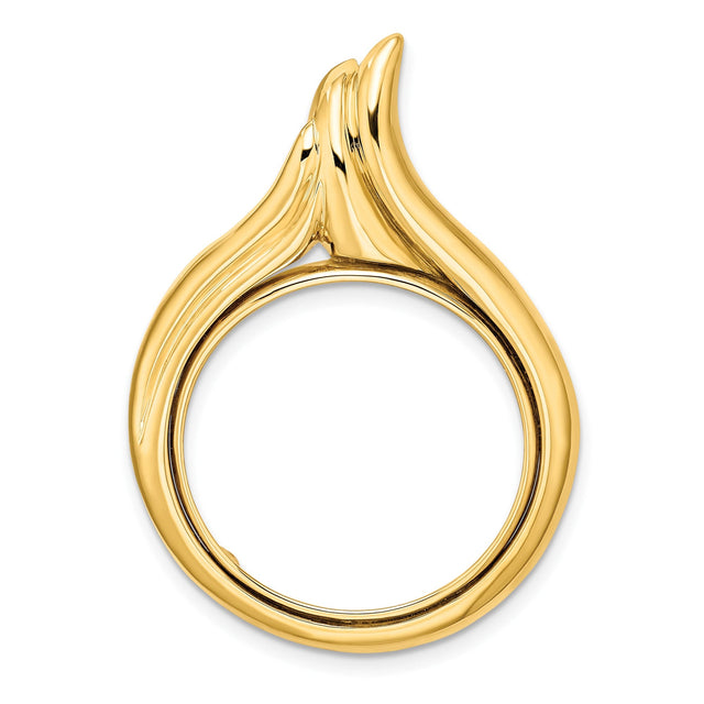 22 mm 14k Yellow Gold coin bezel for 21.6 mm Coin