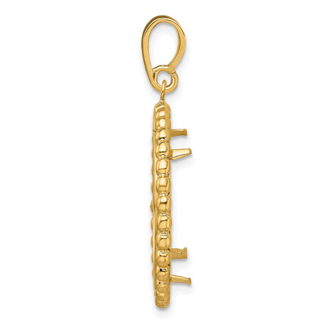 22 mm 14k Yellow Gold coin bezel for 21.6 mm Coin — alternate view