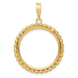 22 mm 14k Yellow Gold coin bezel for 21.6 mm Coin — additional image