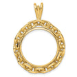 22 mm 14k Yellow Gold coin bezel for 21.6 mm Coin