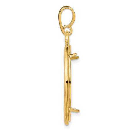 22 mm 14k Yellow Gold coin bezel for 21.6 mm Coin — alternate view