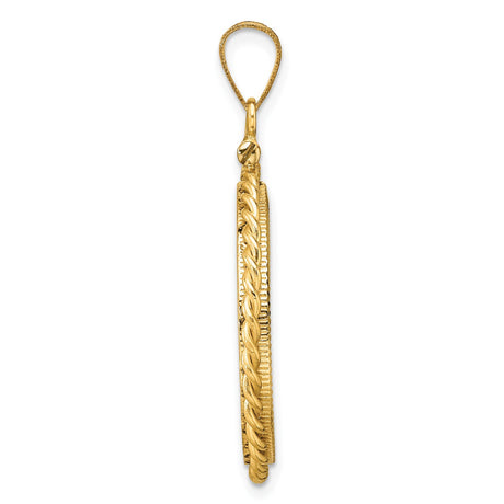 22 mm 14k Yellow Gold coin bezel for 21.6 mm Coin — alternate view