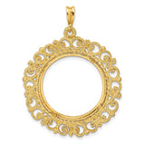 22 mm 14k Yellow Gold coin bezel for 21.6 mm Coin — additional image