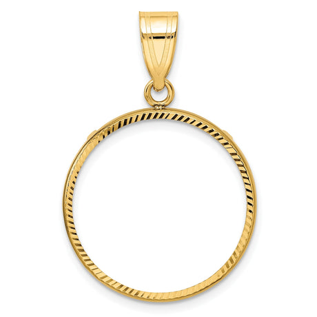 22 mm 10k Yellow Gold coin bezel for 21.6 mm Coin