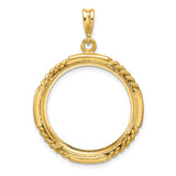 22 mm 14k Yellow Gold coin bezel for 21.6 mm Coin — additional image
