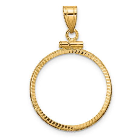 22 mm 10k Yellow Gold coin bezel for 21.6 mm Coin