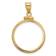 22 mm 14k Yellow Gold coin bezel for 21.6 mm Coin