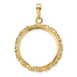 22 mm 14k Yellow Gold coin bezel for 21.6 mm Coin