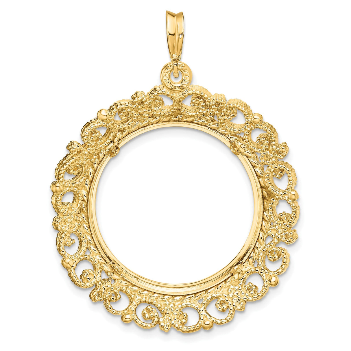 22 mm 14k Yellow Gold coin bezel for 21.6 mm Coin — additional image